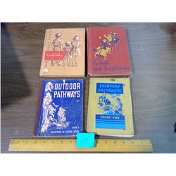 LOT OF VINTAGE SCHOOL BOOKS - SCIENCE, MATH, ETC.
