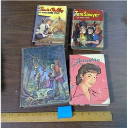 LOT OF FOUR BOOKS - ANNIE OAKLEY, TOM SAWYER, ETC.