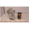 Image 2 : Hockey Card Can, Alligator Ash Tray, Angel Statue