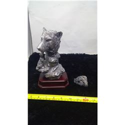 Wolf and Mineral Specimen