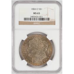 1884-O $1 Morgan Silver Dollar Coin NGC MS65 Nice Toning