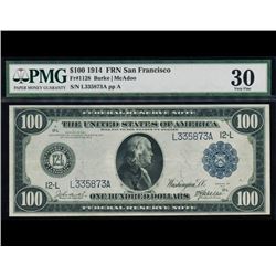 1914 $100 San Francisco Federal Reserve Note PMG 30