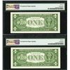 Image 2 : 1957 $1 Consecutive Silver Certificate STAR Notes PMG 66EPQ