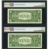Image 2 : 1957 $1 Consecutive Silver Certificate STAR Notes PMG 67EPQ