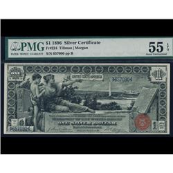 1896 $1 Educational Silver Certificate PMG 55EPQ