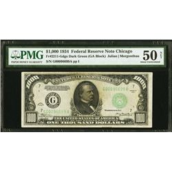 1934 $1000 Chicago Federal Reserve Note PMG 50NET