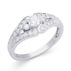 14KT White Gold 0.57ctw Diamond Ring