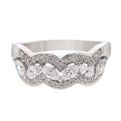 14KT White Gold 0.84ctw Diamond Ring