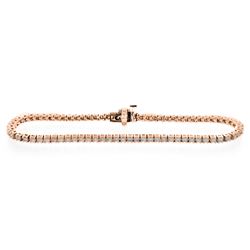 14KT Rose Gold 2.00ctw Diamond Tennis Bracelet