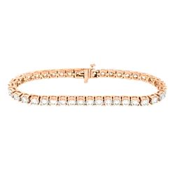 14KT Rose Gold 10.00ctw Diamond Tennis Bracelet
