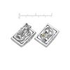 Image 2 : 14KT White Gold 4.80ctw Multi Color Sapphire and Diamond Earrings