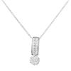 Image 1 : 14KT White Gold 0.50ctw Diamond Pendant with Chain