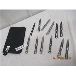 PPP New - 10 Stainless Throwing Knives & Case