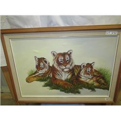 MNO Tiger Painting 31" x 42"