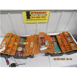 WWW 2 Fishing Tackle Boxes w Tackle