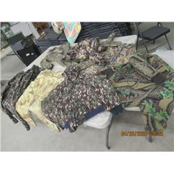MNO 3 Jackets, 2 Coveralls, 3 Pants - All Size L All Camo