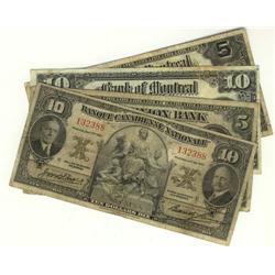 Lot of 4 different notes.  Includes Ban