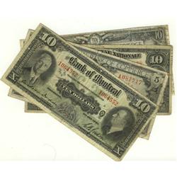 Lot of 4 different notes.  Includes Ban