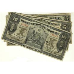 Lot of 3 large size notes.  Includes Ba