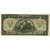 Image 1 : Bank of Hamilton  345-22-02  1922  $5  