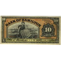 Bank of Hamilton  345-20-10  1914  $10 