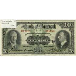 The Bank of Montreal  505-58-04  1931  
