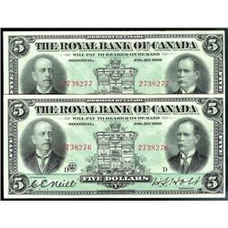 A consecutive pair of the Royal Bank of