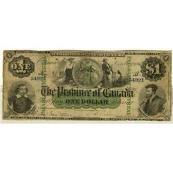 PROVINCE OF Canada.  PC-2a  1866  $1  M