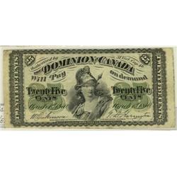 1870 25¢ DC-1c  VF+, a very nice and br