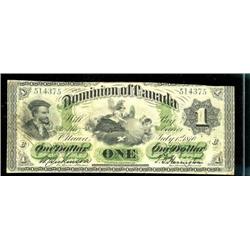 DC-2a  1870  $1  514375 Small date.  A 