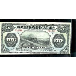 DC-21a  1912  $5 A84340.  About VF. A d