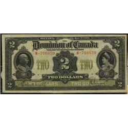 DC-22c  1914  $2  M-706859  VF-EF, well