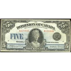 DC-27 1924 $5 A121846, The popular Quee