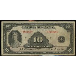 BC-8 1935 $10 French text F263867 Fine