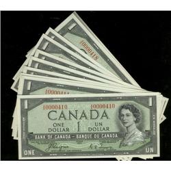 Lot of 10 consecutive low serial number