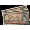Image 1 : Lot of 3 x BC-38a  1954  $2  notes.  Be