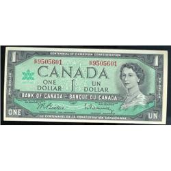 1967 $1 with serial number K/P9505601 t