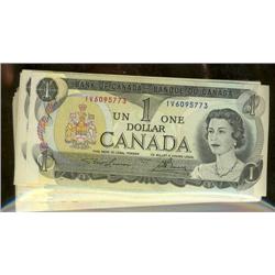 Lot of 100 x 1973 $1 Lawson-Bouey with 