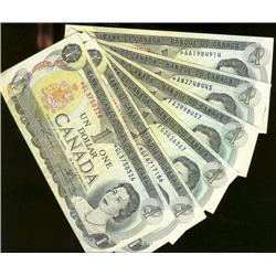 A nice lot of 6 x 1973 replacement note
