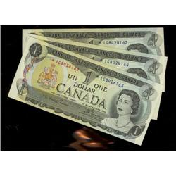 Lot of 3 consecutive BC-46aA  1973  $1 