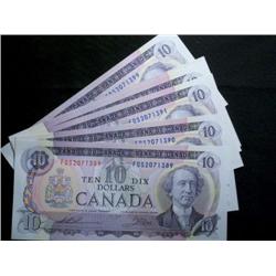 Lot of 11 consecutive notes 1971 $10 Th
