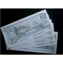 Lot of  6 consecutive notes.  BC-54c  T