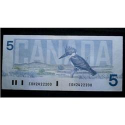BC-56a  1986  $5  EOH  Blue plate  Crow