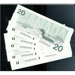 Lot of 6 consecutive notes.  BC-58b  19