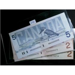 An interesting lot of 3 notes including