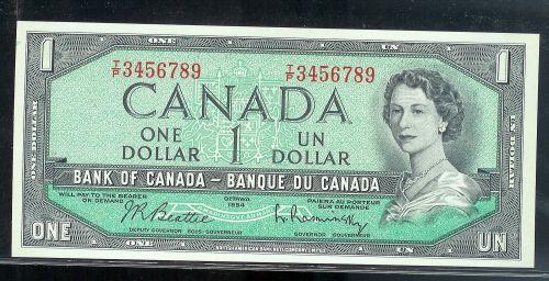 1954 $1 LADDER NOTE BC-37b-i T/P34567
