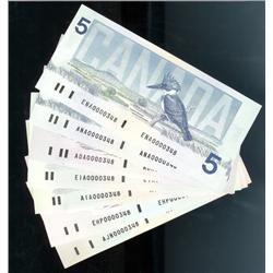 Matching serial numbered Birds set seri