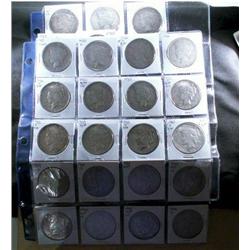 Lot of 25 USA Peace dollars including 1