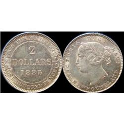 $2 Gold 1885 AU50+ A nice example with 