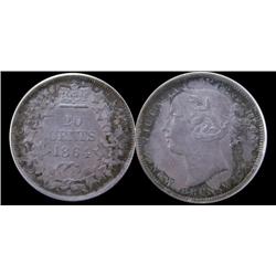 New Brunswick 20¢ 1864 PCGS MS61 Medium